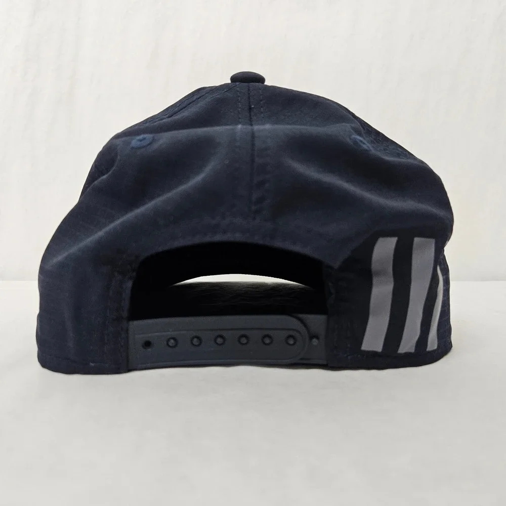 Adidas Affiliate II Snapback Hat Aeroready Navy Blue Ripstop Reflective 3-Stripe